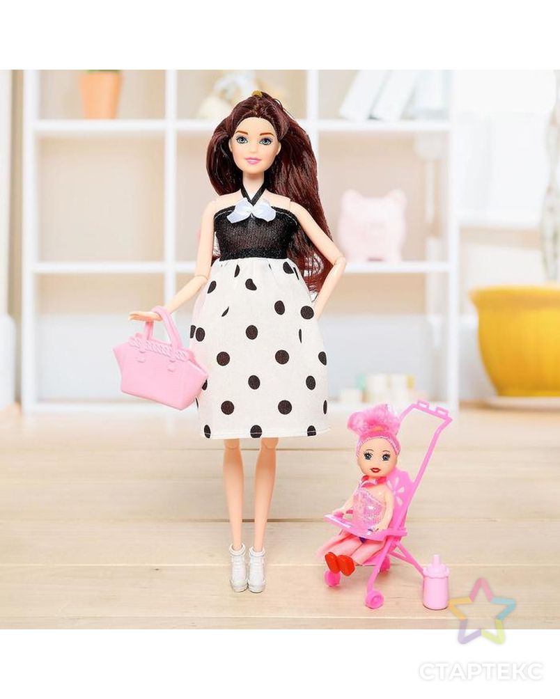 Кукла модель «Наташа» беременная,шарнирная  с ребёнком и аксессуарами МИКС арт. СМЛ-133435-1-СМЛ0006116936 5