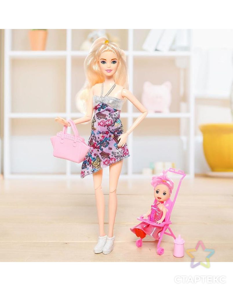 Кукла модель «Наташа» беременная,шарнирная  с ребёнком и аксессуарами МИКС арт. СМЛ-133435-1-СМЛ0006116936 6