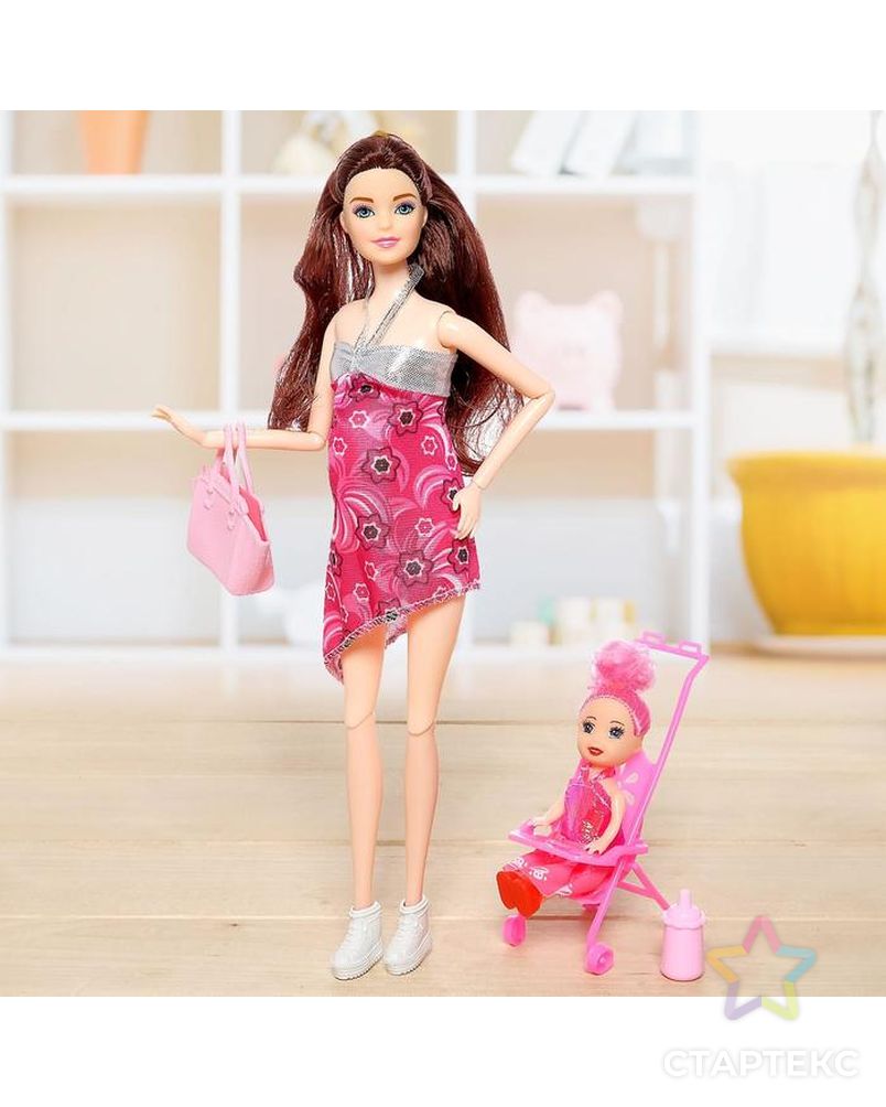Кукла модель «Наташа» беременная,шарнирная  с ребёнком и аксессуарами МИКС арт. СМЛ-133435-1-СМЛ0006116936 7