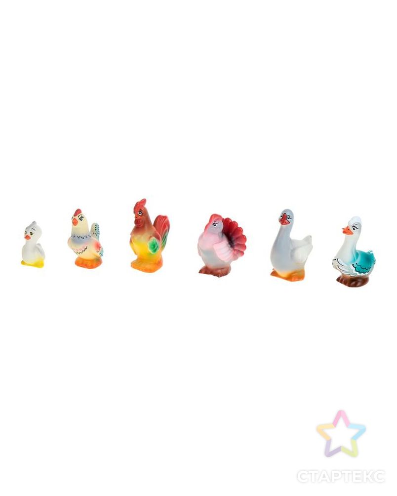 Набор резиновых игрушек «Птицеферма» арт. СМЛ-88033-1-СМЛ0000618803 1