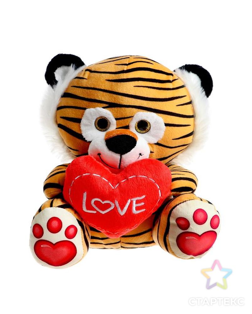 Мягкая игрушка «Тигруля», с сердцем, 25 см арт. СМЛ-163292-1-СМЛ0006243883 1