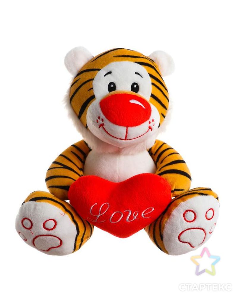 Мягкая игрушка "Тигр с сердцем" 22 см арт. СМЛ-163657-1-СМЛ0006243894 1