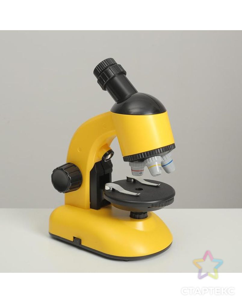 Микроскоп "Юный ученый" кратность до х1200, желтый, подсветка арт. СМЛ-146975-1-СМЛ0006247991 3