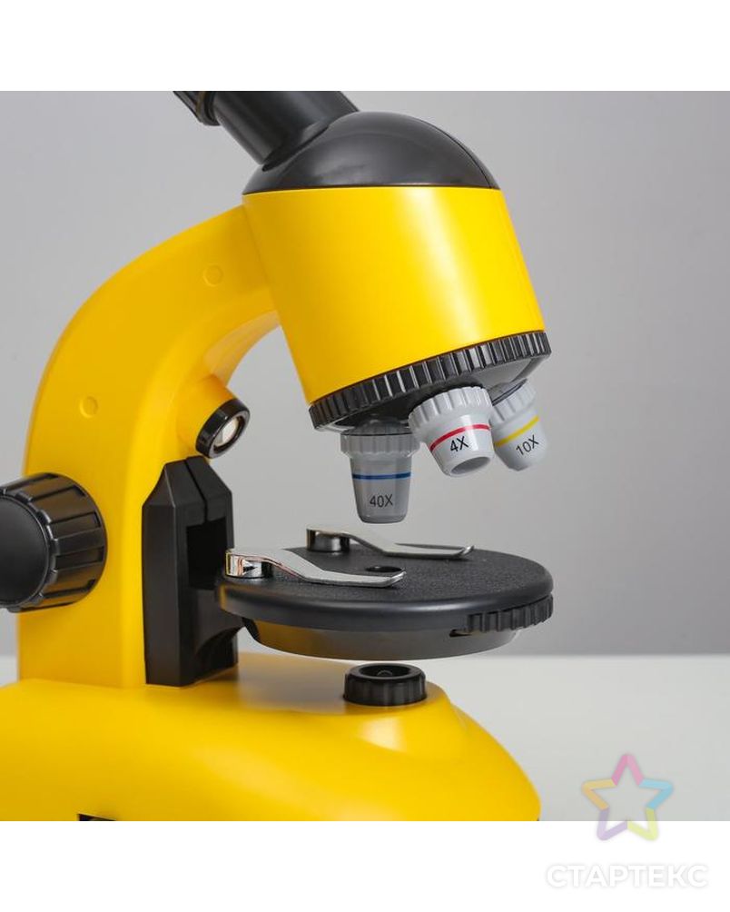 Микроскоп "Юный ученый" кратность до х1200, желтый, подсветка арт. СМЛ-146975-1-СМЛ0006247991 7
