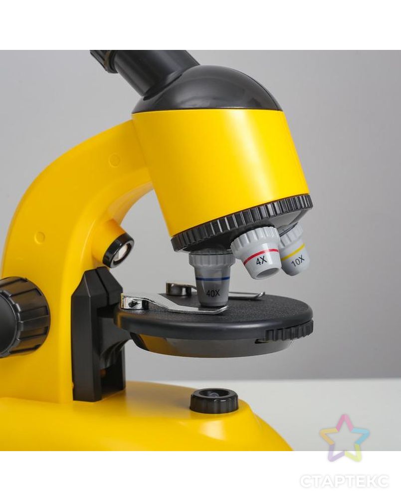 Микроскоп "Юный ученый" кратность до х1200, желтый, подсветка арт. СМЛ-146975-1-СМЛ0006247991 8
