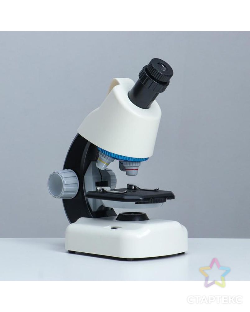 Микроскоп "Юный биолог" кратность до х1200, белый, подсветка арт. СМЛ-146978-1-СМЛ0006247998 3