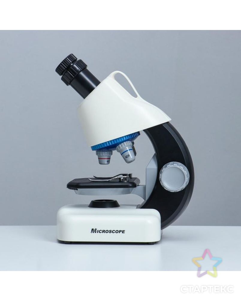 Микроскоп "Юный биолог" кратность до х1200, белый, подсветка арт. СМЛ-146978-1-СМЛ0006247998 4