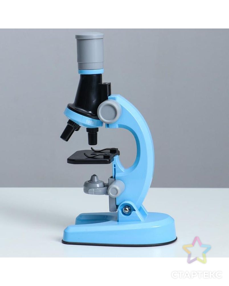 Микроскоп "Юный ботаник" кратность до х1200, синий, подсветка арт. СМЛ-146980-1-СМЛ0006248000 4