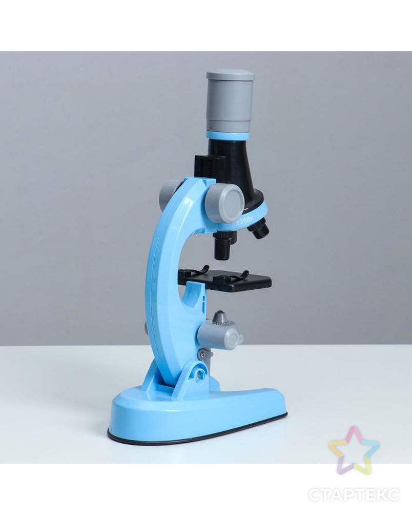 Микроскоп "Юный ботаник" кратность до х1200, синий, подсветка арт. СМЛ-146980-1-СМЛ0006248000 5