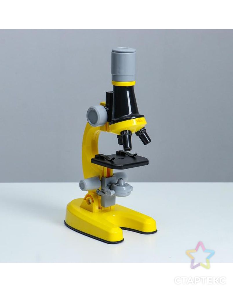 Микроскоп "Юный ботаник" кратность до х1200, желтый, подсветка арт. СМЛ-146981-1-СМЛ0006248001 3