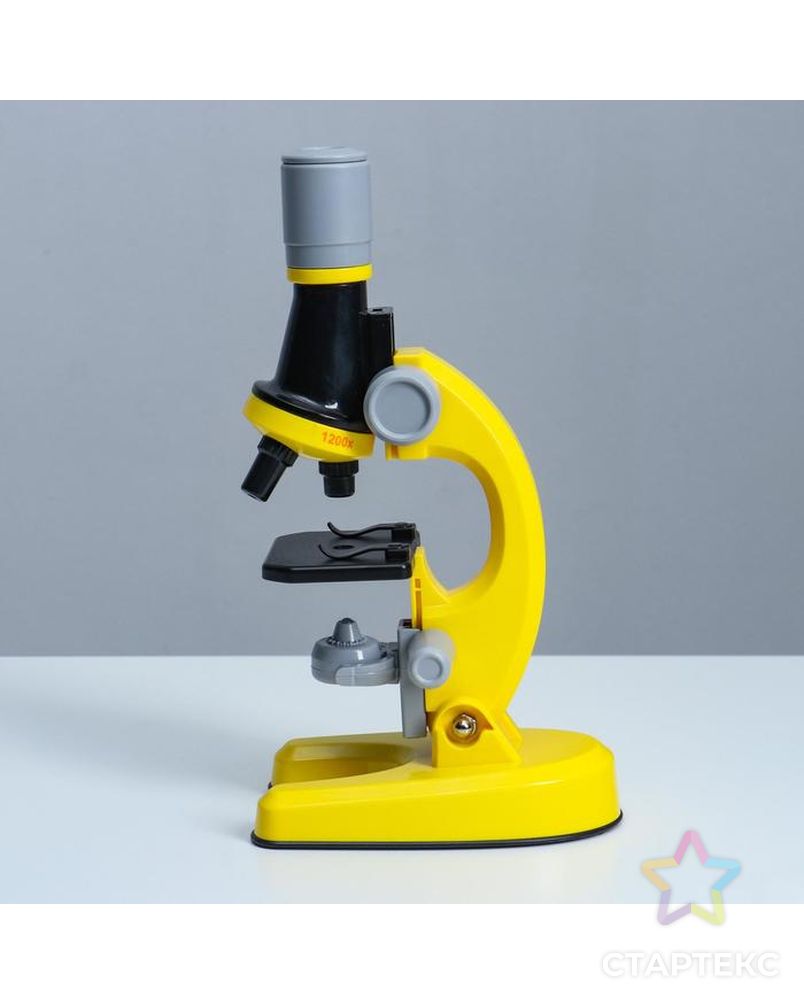 Микроскоп "Юный ботаник" кратность до х1200, желтый, подсветка арт. СМЛ-146981-1-СМЛ0006248001 4