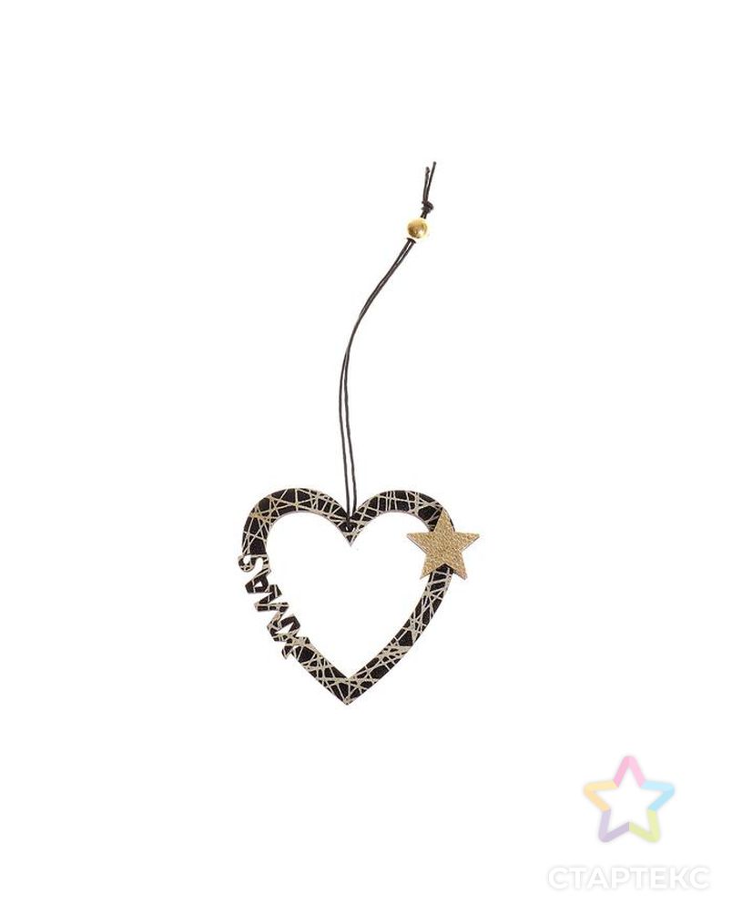 Новогодняя подвеска «Сердце со звездой» 8×18 см арт. СМЛ-210073-1-СМЛ0006249788 3