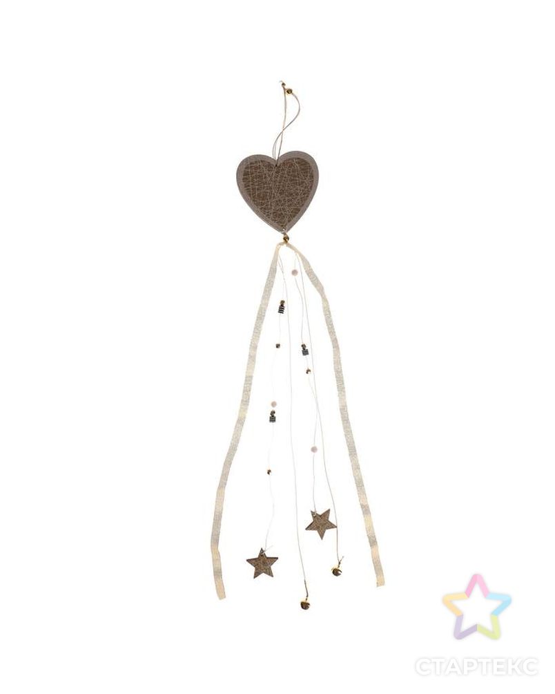 Новогодняя подвеска с подсветкой «Сердце» 10.5×67 см, золотой арт. СМЛ-210076-1-СМЛ0006249791 3