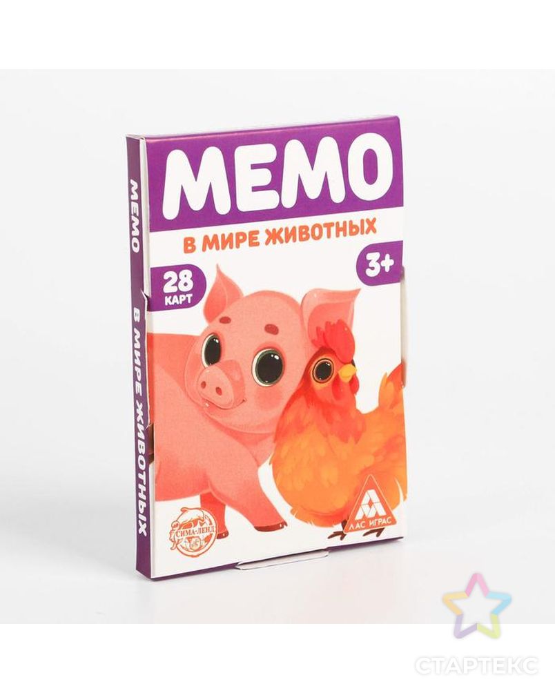 Развивающая игра «Мемо. В мире животных», 3+ арт. СМЛ-229324-1-СМЛ0006254616 6