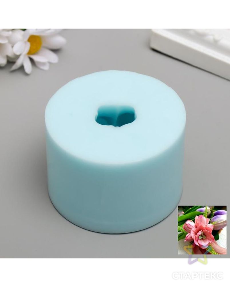 Силиконовая форма "Соцветие тюльпанов" диаметр  6 см высота  5 см  вес в мыле  около 40 гр арт. СМЛ-152177-1-СМЛ0006257773 1