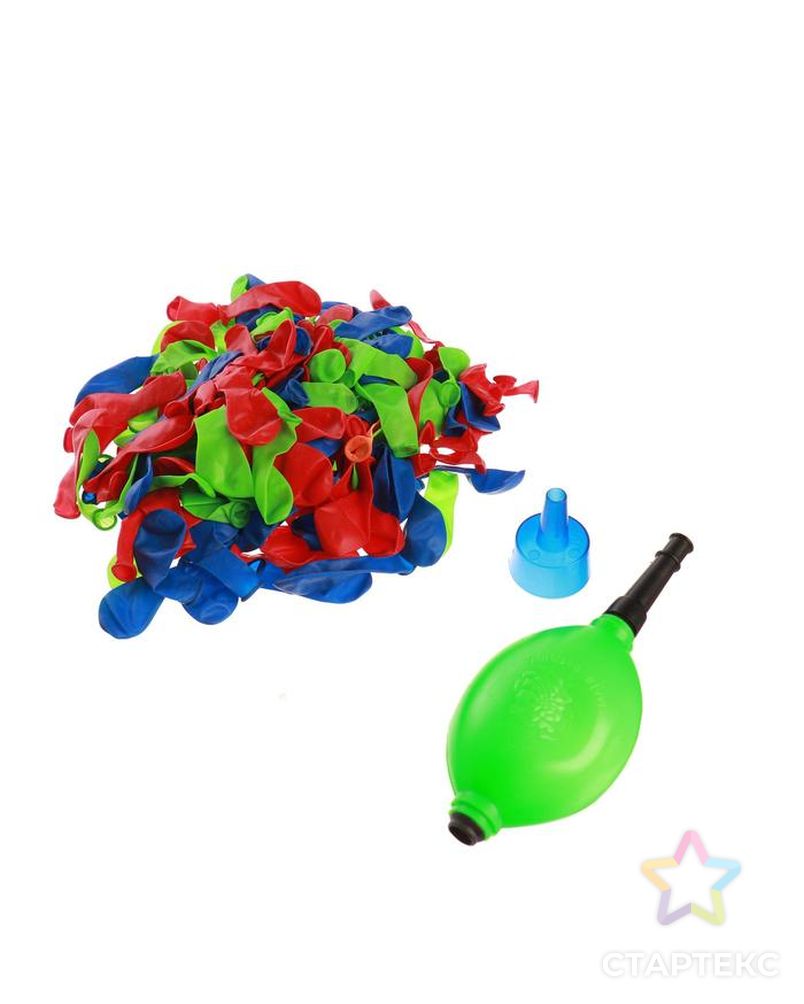 Водные бомбочки "Пиратик" 200шт, цвета микс, с насосом и насадкой арт. СМЛ-189604-1-СМЛ0006385110 2