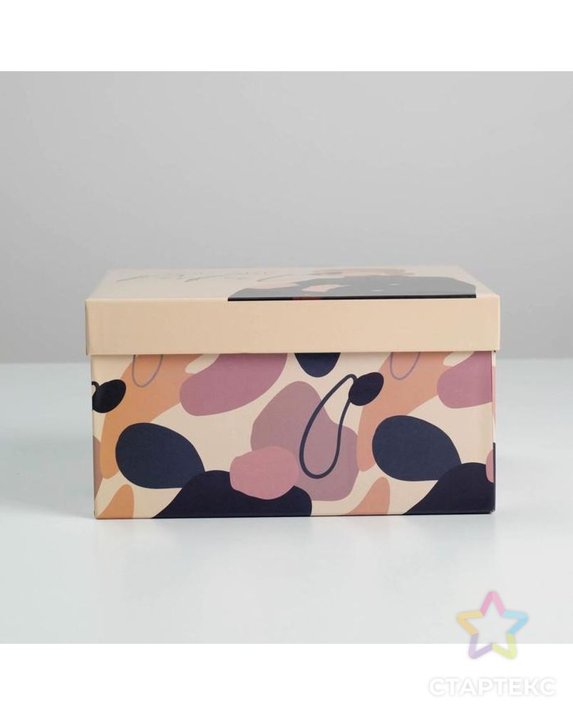 Коробка подарочная квадратная Girl , 22 × 22 × 12 см арт. СМЛ-144166-1-СМЛ0006478851 5