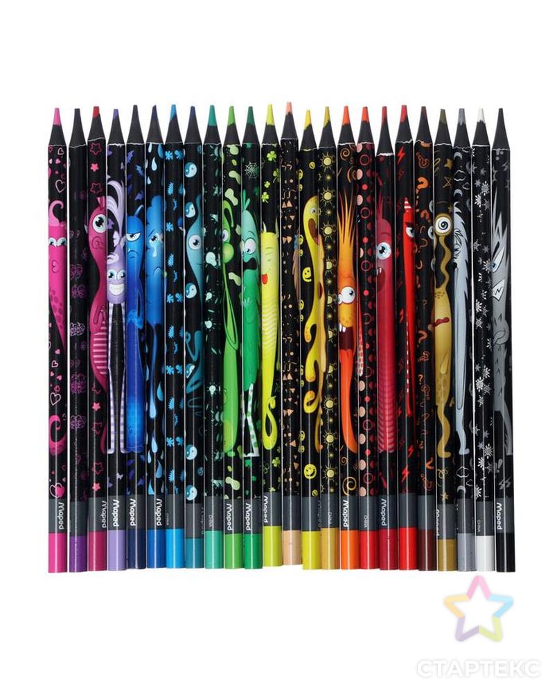 Цветные карандаши 24 цвета MAPED Color'Peps Black Monster, пластиковые арт. СМЛ-179290-1-СМЛ0006495056 2