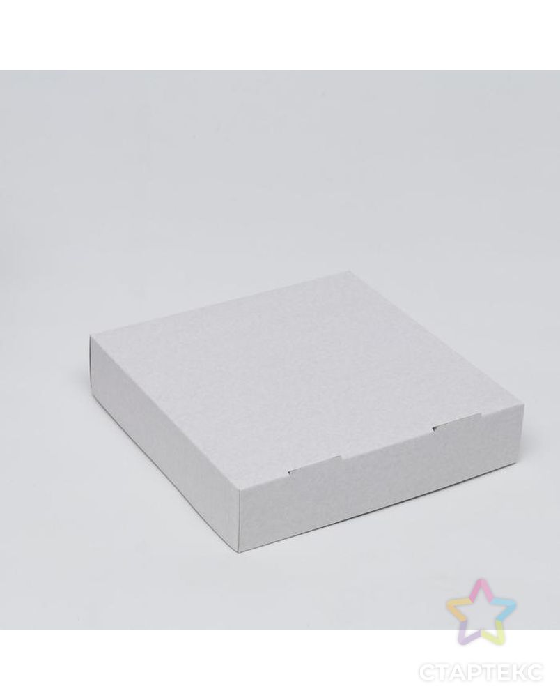 Упаковка для пирога, белая, 23 х 23 х 5 см арт. СМЛ-137254-1-СМЛ0006533804 1
