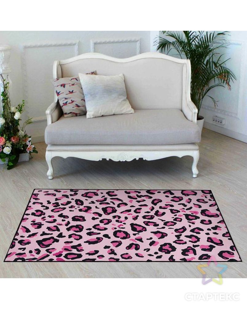 Ковер Этель «Розовый леопард» 80*120 см, 700г/м2 арт. СМЛ-158260-1-СМЛ0006533817 1