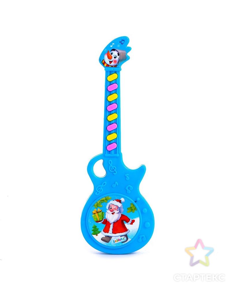 Музыкальная гитара «Новогоднее настроение», звук, цвет синий арт. СМЛ-191035-1-СМЛ0006534305 4