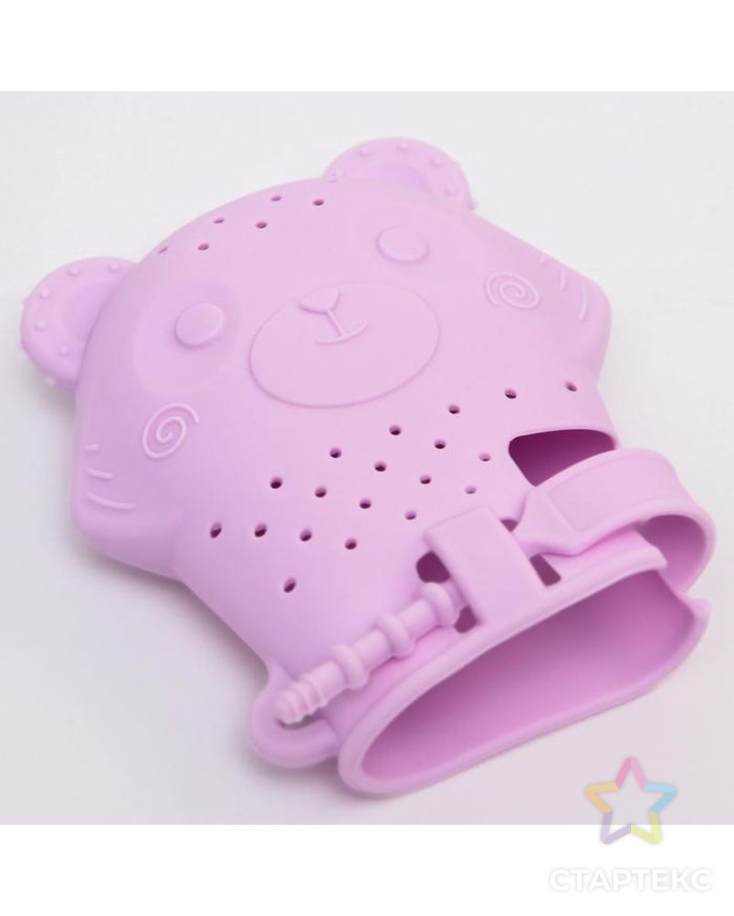 Прорезыватель рукавичка «Мишка», силиконовый, цвет фиолетовый арт. СМЛ-157432-1-СМЛ0006537257 2