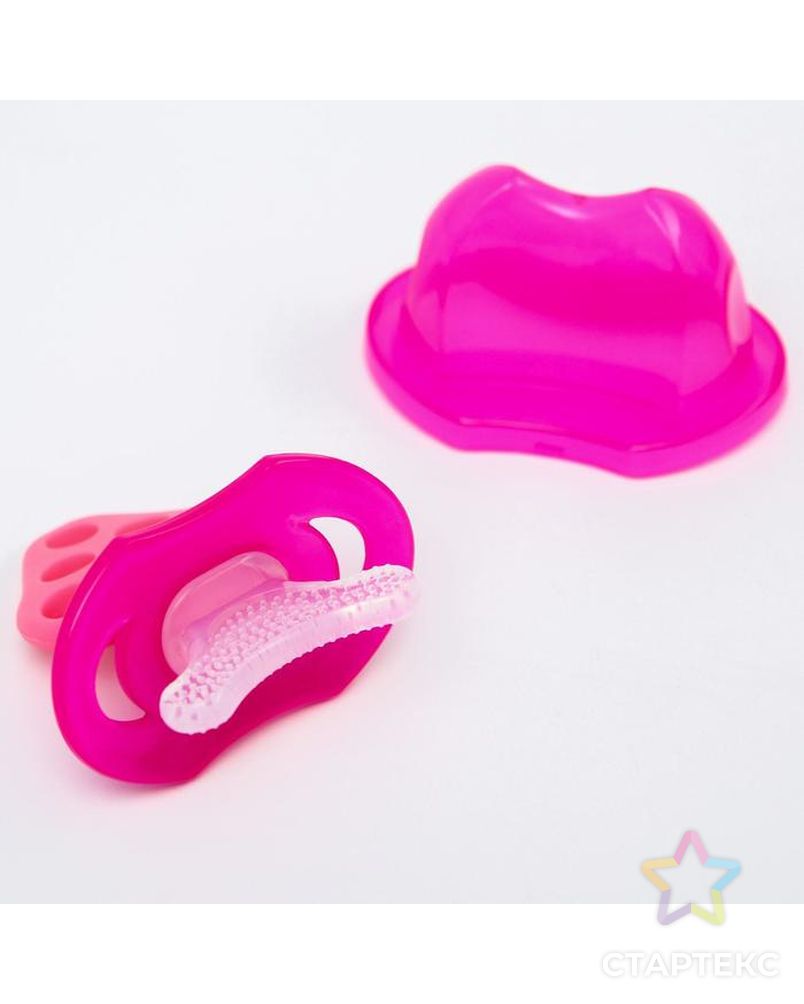 Прорезыватель силиконовый «Для передних зубов», розовый, с колпачком арт. СМЛ-157436-1-СМЛ0006537265 2