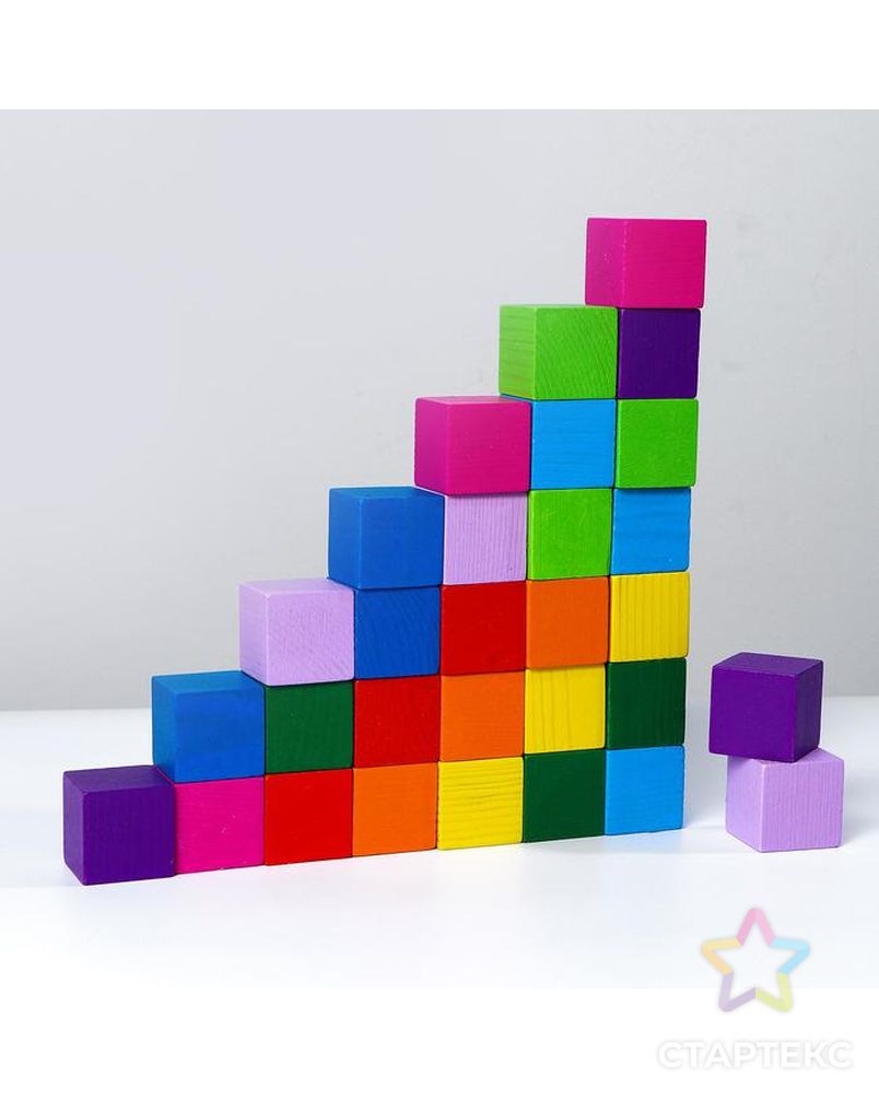 Кубики Цветные 30 штук арт. СМЛ-141625-1-СМЛ0006578113 1