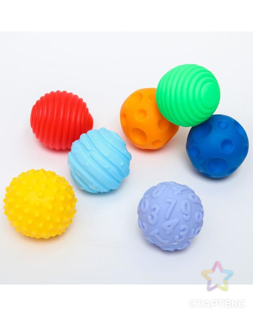 Подарочный набор развивающих мячиков "Цветик-семицветик" 7 шт. арт. СМЛ-164481-1-СМЛ0006579814 2