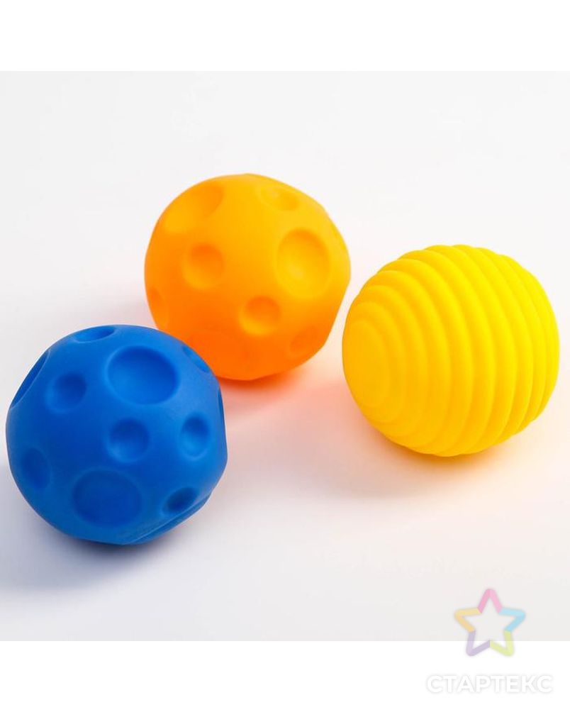 Подарочный набор развивающих мячиков "Малыши-кругляши" 3 шт. арт. СМЛ-161026-1-СМЛ0006579826 2