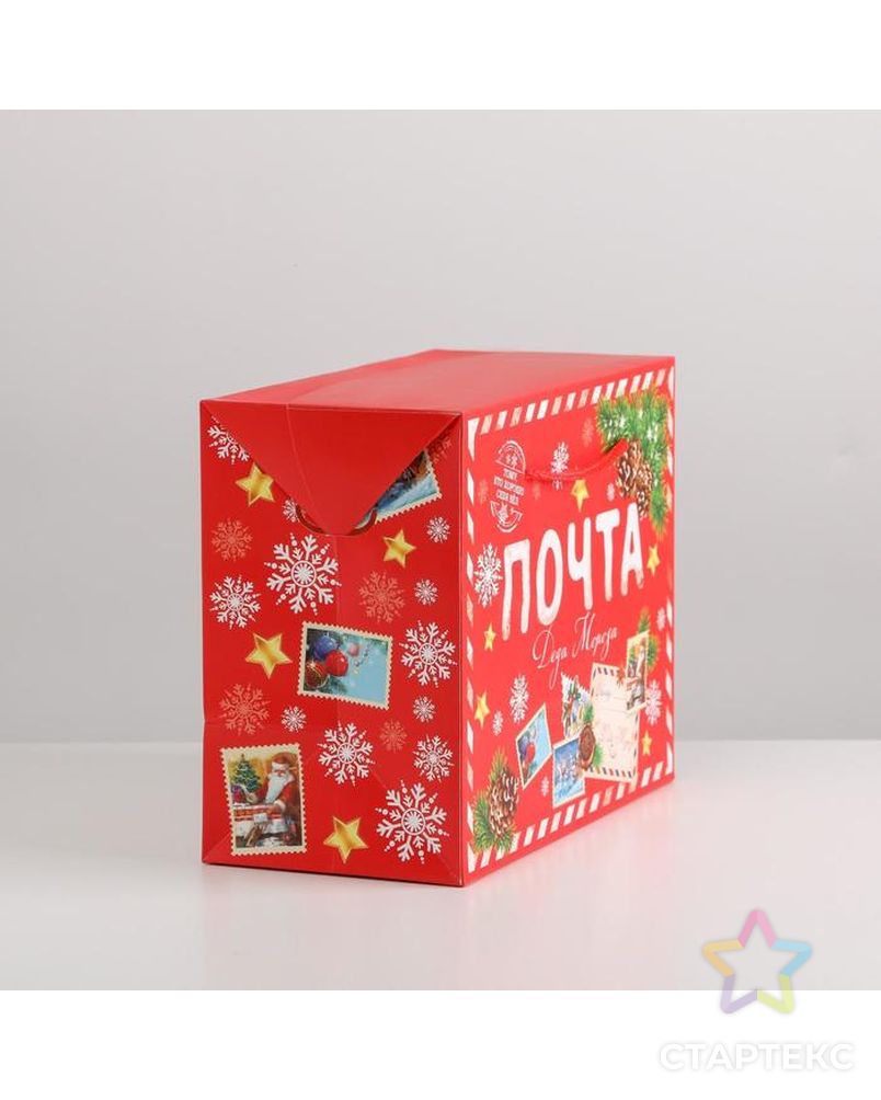 Пакет-коробка «Почта Деда Мороза», 23 × 18 × 11 см арт. СМЛ-163953-1-СМЛ0006582849 2