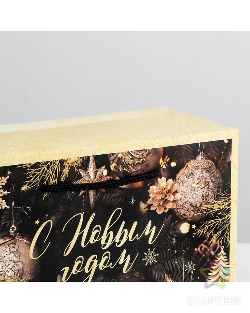 Пакет-коробка «Новогодняя ночь», 28 × 20 × 13 см арт. СМЛ-163919-1-СМЛ0006582852 4