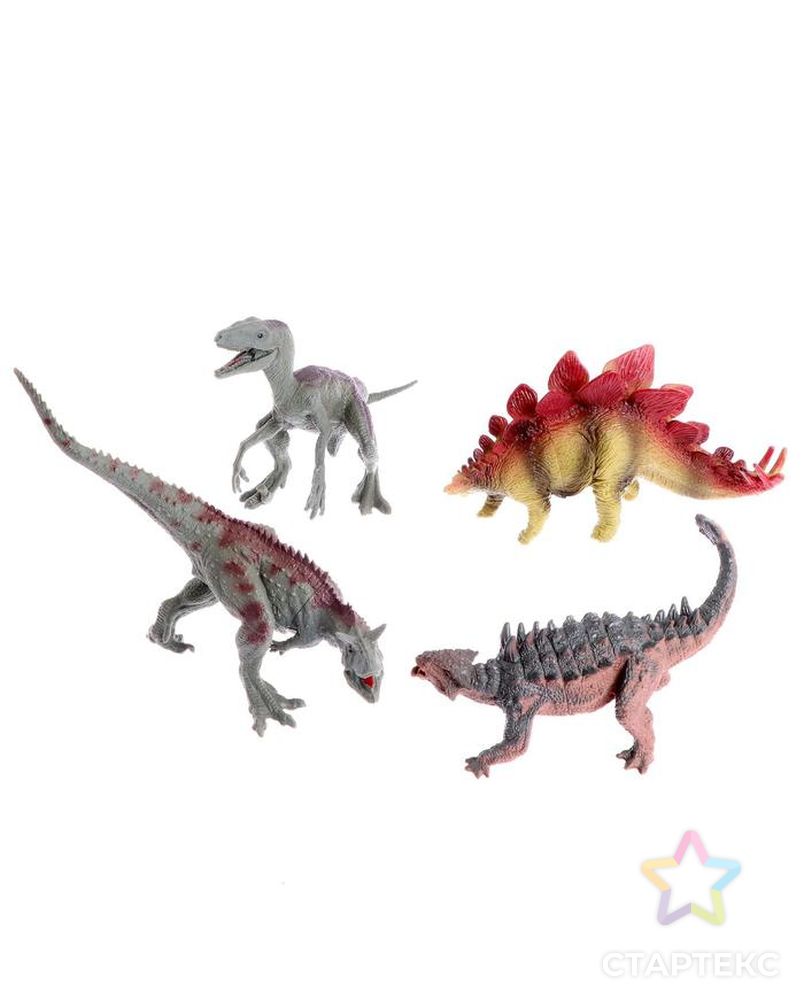 Набор динозавров "Юрский период", 4 фигурки арт. СМЛ-162490-1-СМЛ0006625751 1