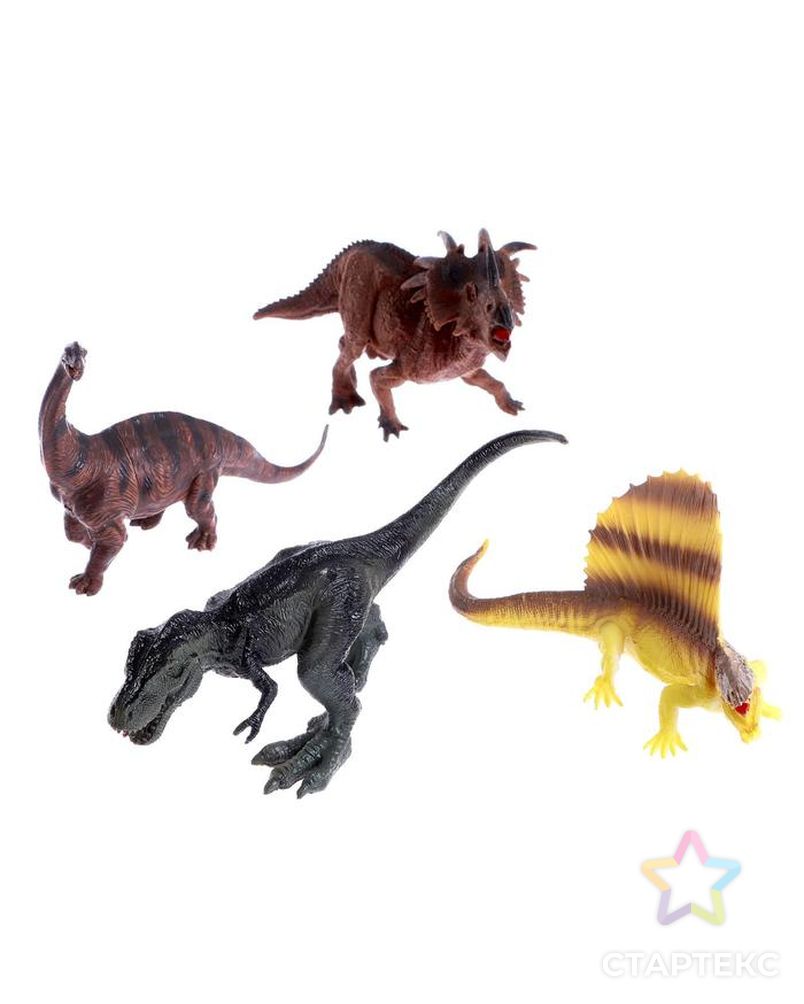 Набор динозавров "Юрский период", 4 фигурки арт. СМЛ-162491-1-СМЛ0006625752 1