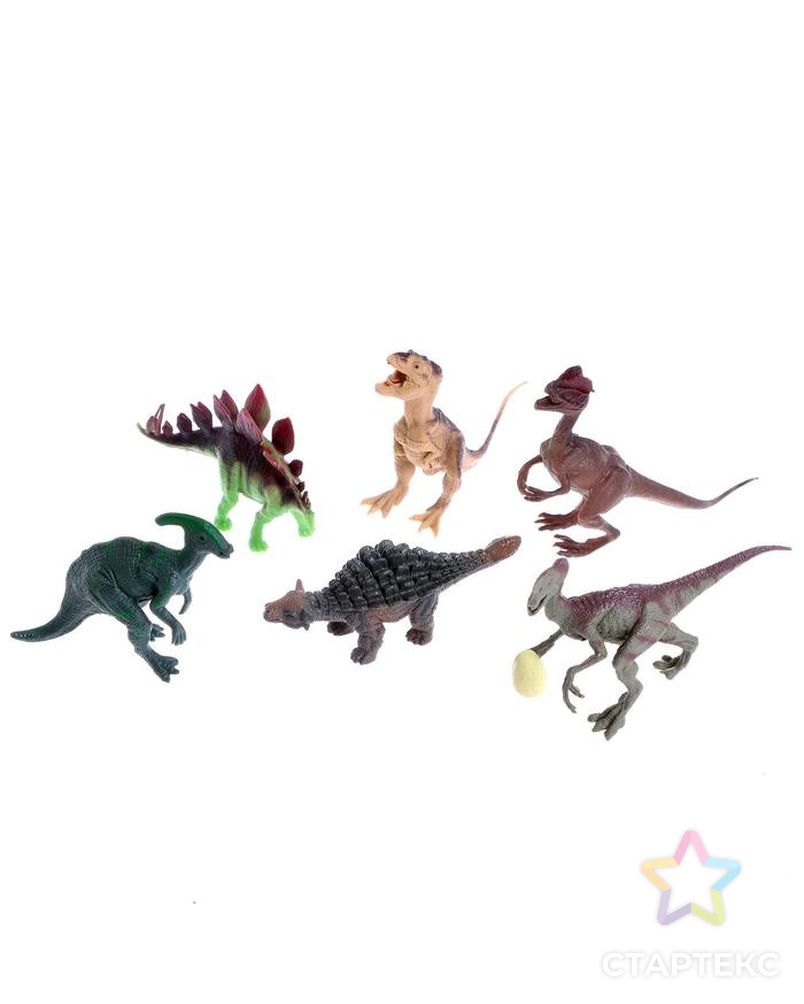 Набор динозавров "Юрский период", 6 фигурок арт. СМЛ-162492-1-СМЛ0006625753 1