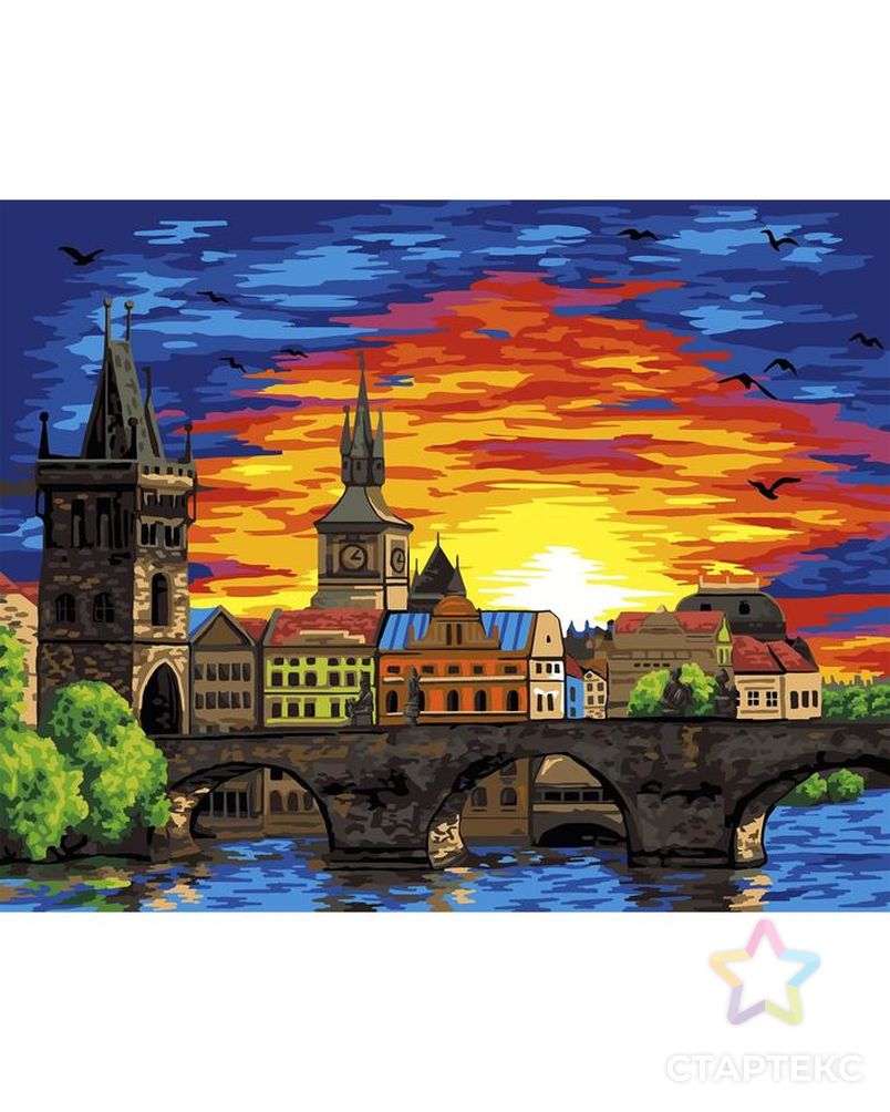 Картина по номерам на холсте с подрамником «Карлов Мост. Прага» арт. СМЛ-210669-1-СМЛ0006712632 1