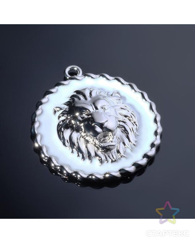 Подвеска родирование "Лев", цвет белый в серебре арт. СМЛ-165483-1-СМЛ0006755956 1
