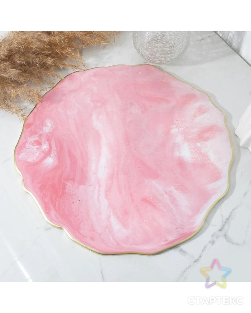 Интерьерная подставка "Жеода", цвет розовый, d = 30 см арт. СМЛ-146814-1-СМЛ0006757338