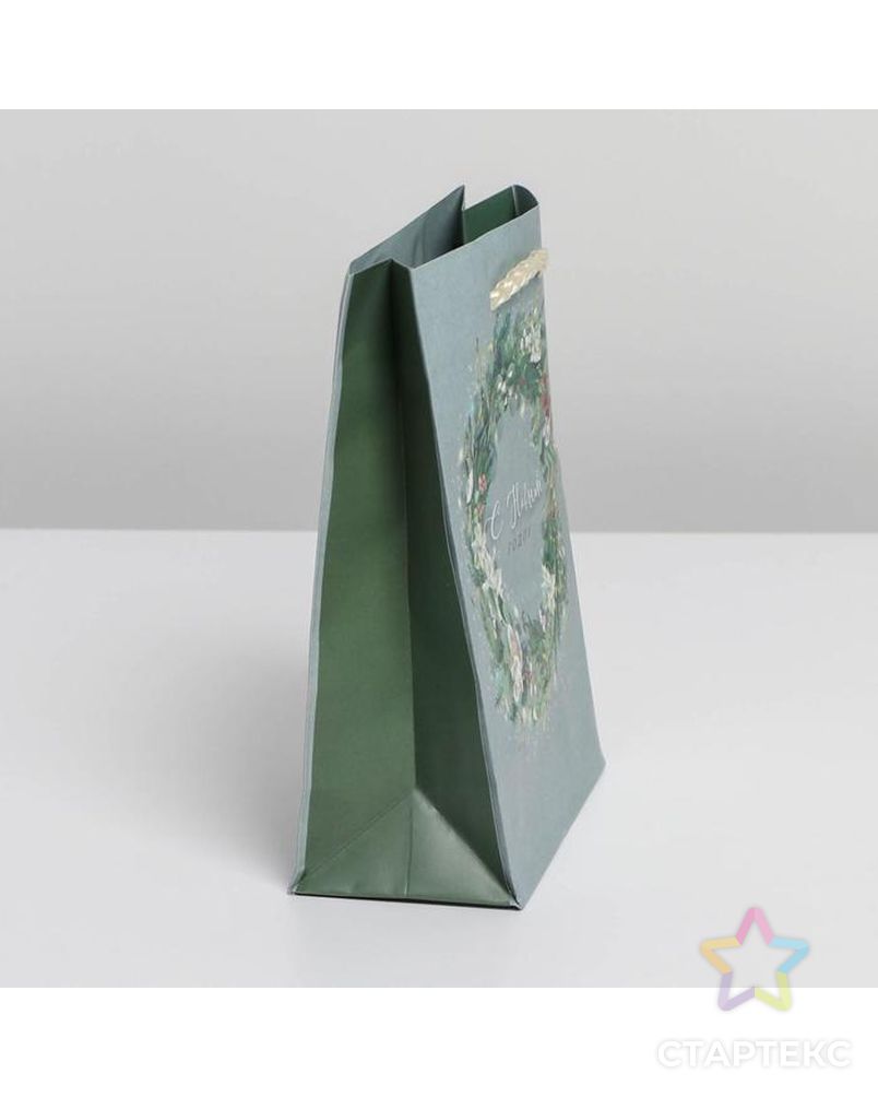 Пакет ламинированный вертикальный «Новогодний венок», MS 18 × 23 × 8 см арт. СМЛ-163814-4-СМЛ0006765833 3