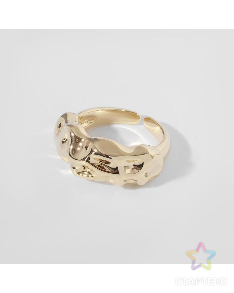 Кольцо "Перстень" узор, цвет золото, безразмерное арт. СМЛ-147206-1-СМЛ0006766432