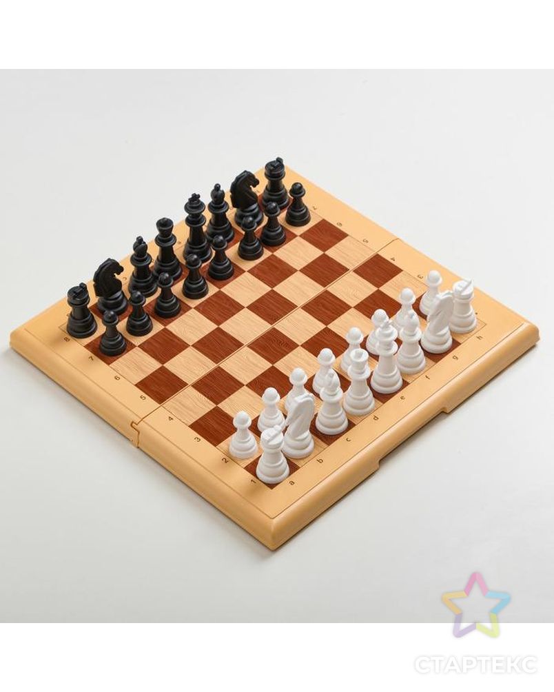 Игра настольная "Шахматы" 32х32 см, фигуры от 4 до 7 см, d=2.6 см арт. СМЛ-144279-1-СМЛ0006771715 1