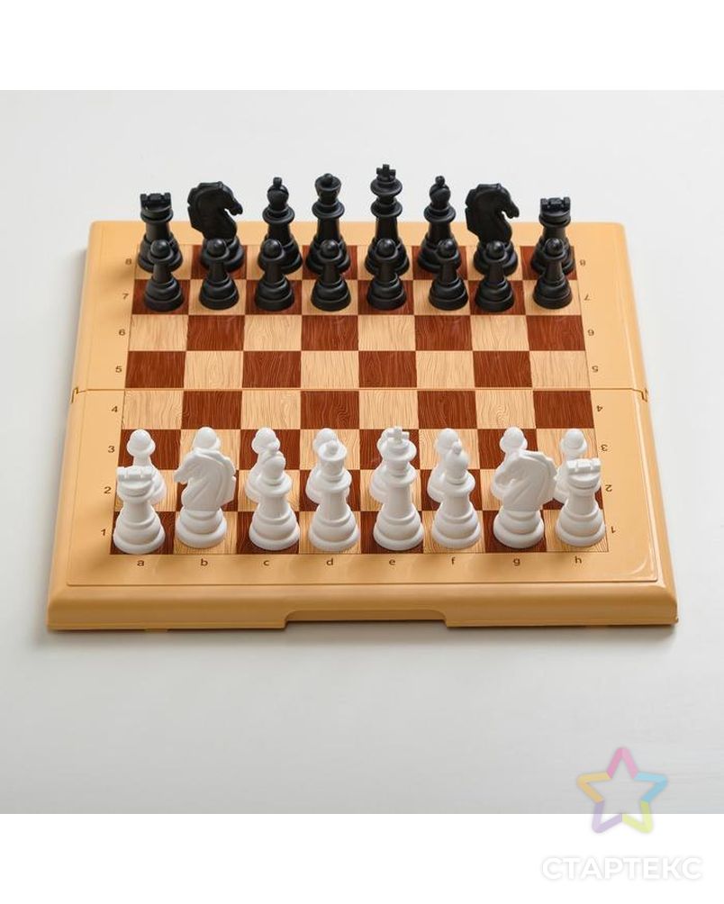 Игра настольная "Шахматы" 32х32 см, фигуры от 4 до 7 см, d=2.6 см арт. СМЛ-144279-1-СМЛ0006771715 2