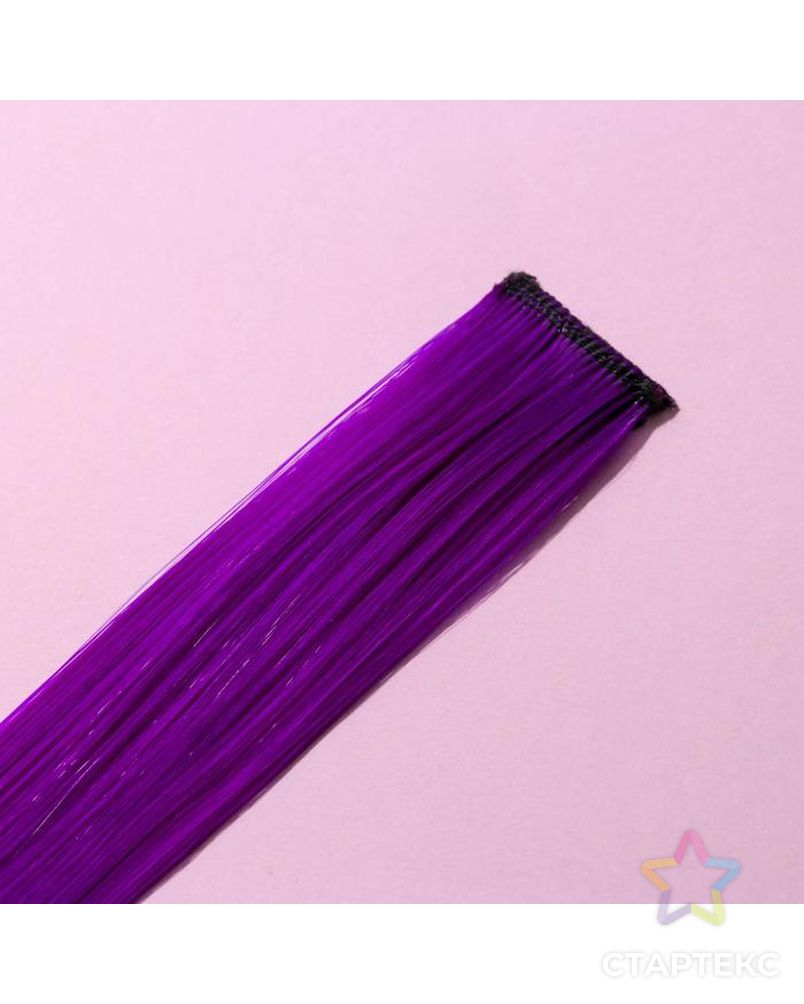 Цветные пряди для волос "отПАНДного нового года", (темно-фиолетовый) 50 см арт. СМЛ-186259-1-СМЛ0006772420 3
