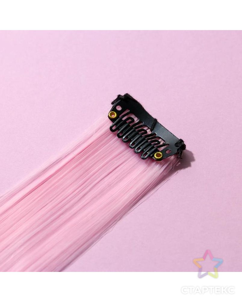 Цветные пряди для волос "Волшебной тебе", (нежно-розовый) 50 см арт. СМЛ-186260-1-СМЛ0006772421 4