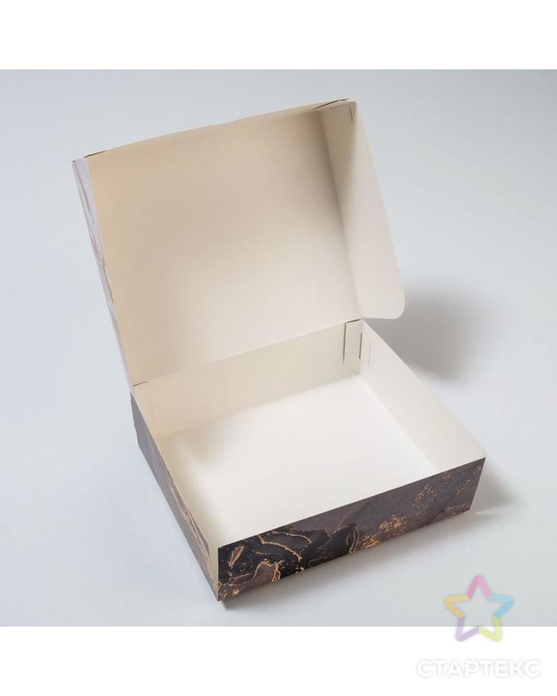 Коробочка для кондитерских изделий  «Мрамор», 17 × 20 × 6 см арт. СМЛ-149648-1-СМЛ0006772450 4