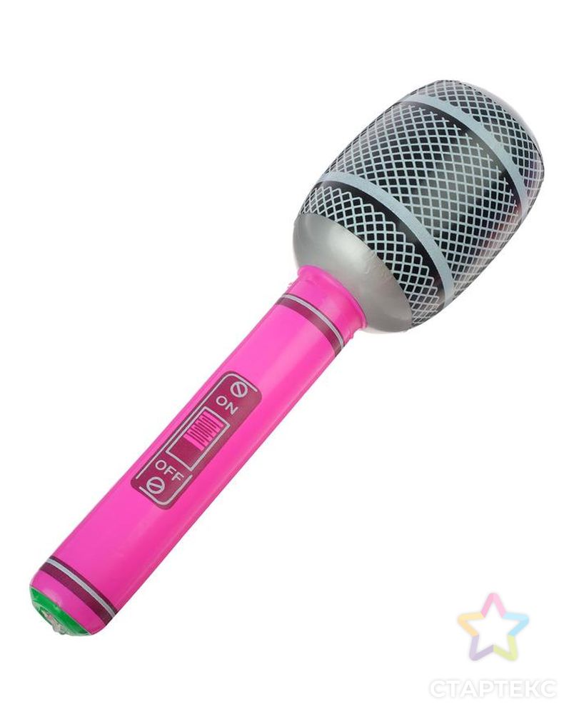 Игрушка надувная «Микрофон», 30 см, цвета МИКС арт. СМЛ-95487-1-СМЛ0000679515 5