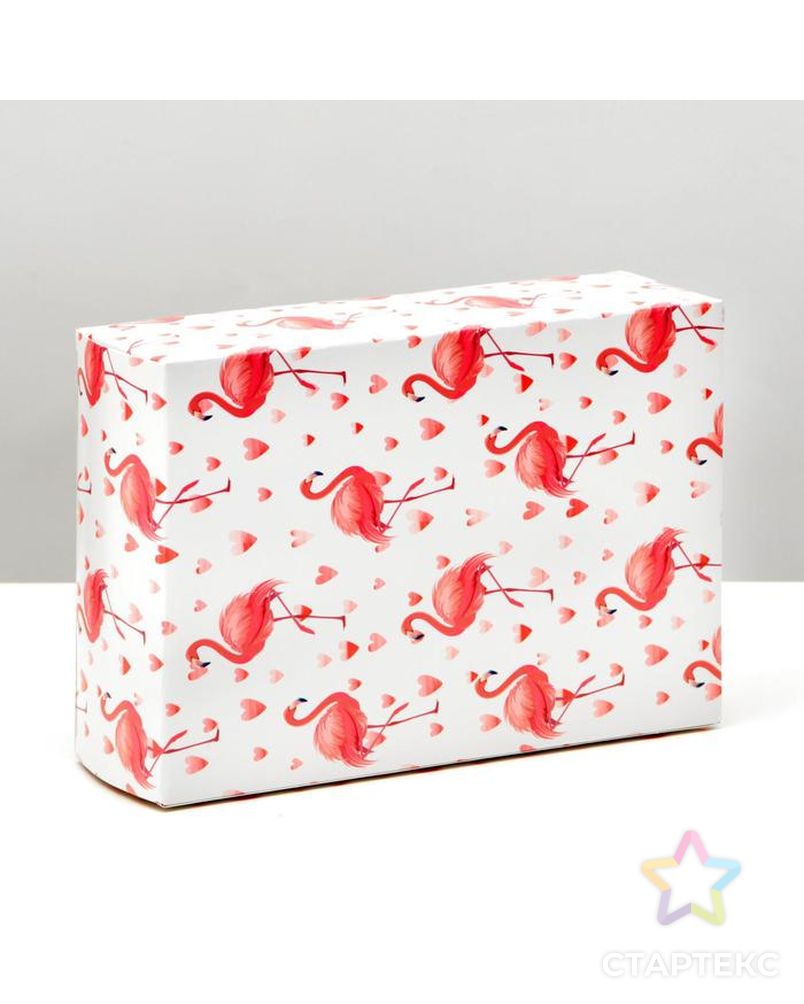 Коробка складная «Фламинго», 16 × 23 × 7,5 см арт. СМЛ-150878-1-СМЛ0006830798 1