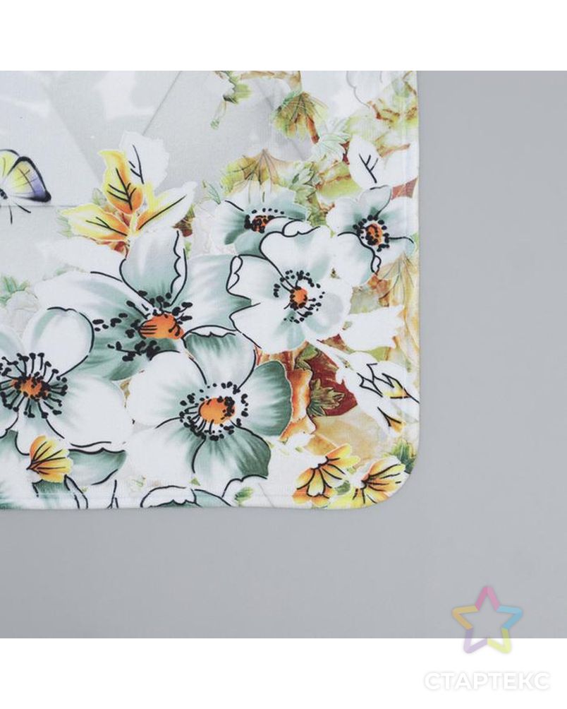 Набор ковриков для ванны и туалета Доляна «Геометрия цветов», 2 шт: 50×80, 40×50 см арт. СМЛ-159712-1-СМЛ0006847534 3