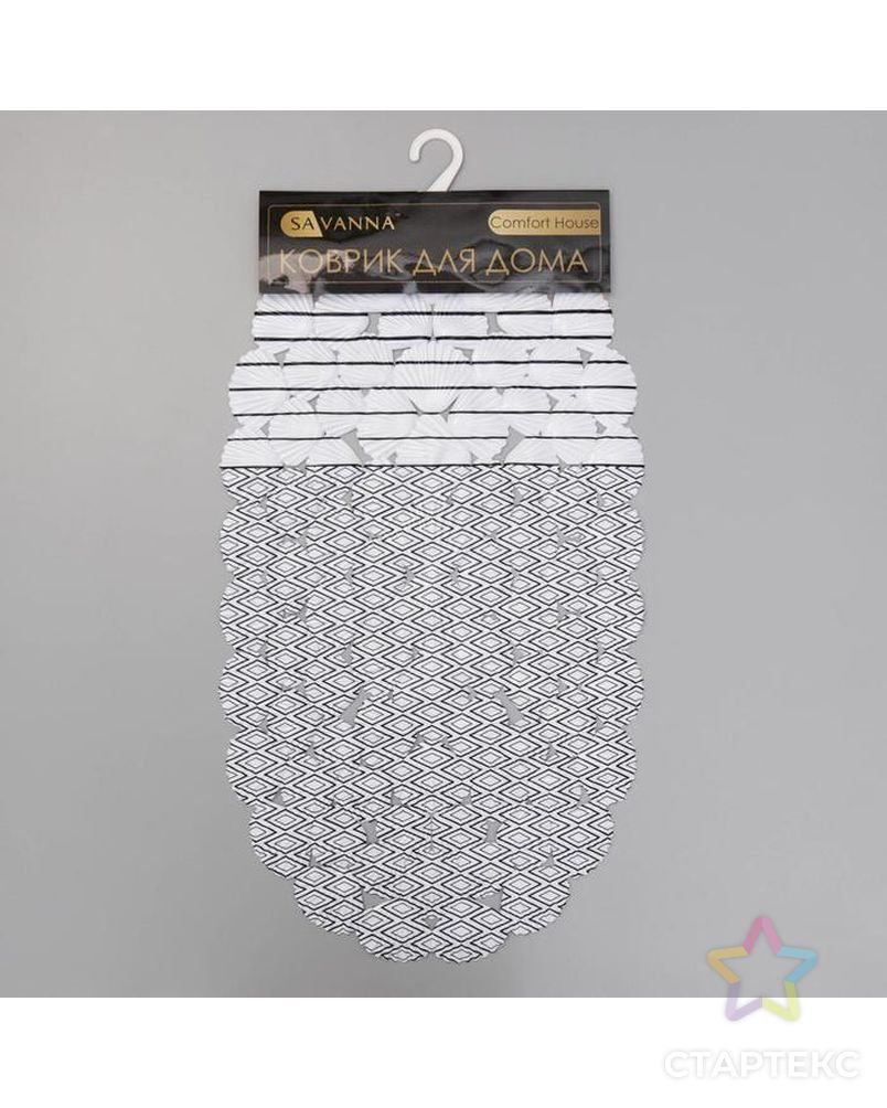 SPA-коврик для ванны SAVANNA «Марокко», 37×68 см, ромбы, цвет чёрно-белый арт. СМЛ-181837-1-СМЛ0006850627 3