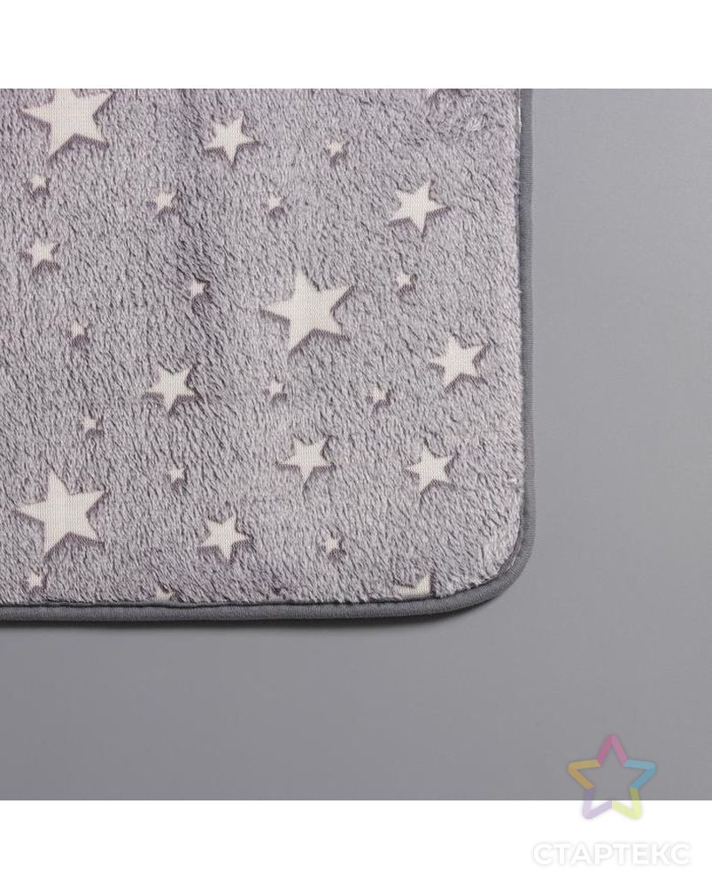 Коврик Доляна «Светящиеся звёзды», 50×80 см, цвет серый арт. СМЛ-183423-1-СМЛ0006850636 3